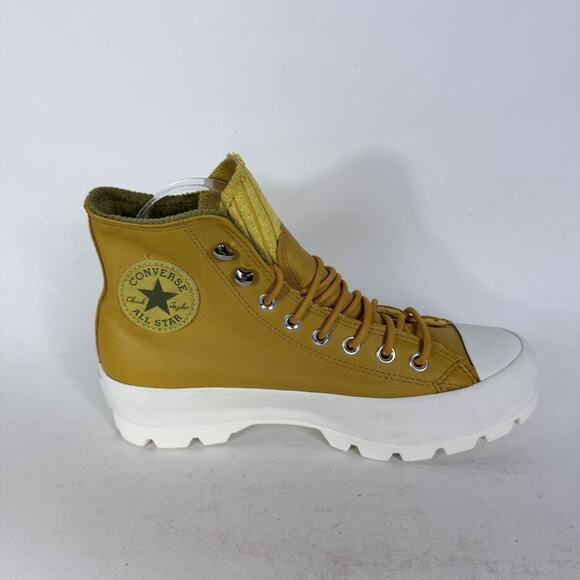 Converse Chuck Taylor All Star Boots Women's 9 Yellow Lace-Up High Top Shoes - Picture 3 of 11